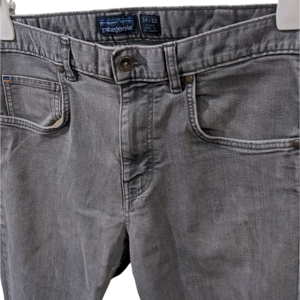 Patagonia Organic Cotton Straight Stretch Forge Gray Slim Jeans 34x32 - Picture 4 of 6